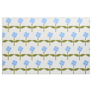 Tecido Bonito Floral Azul Daisy Flower