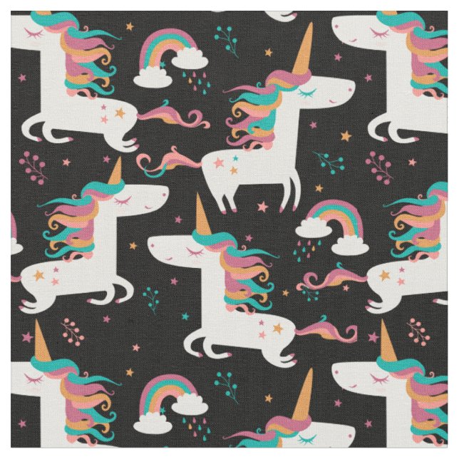 Tecido Bonito padrão Unicorn (Detalhe)