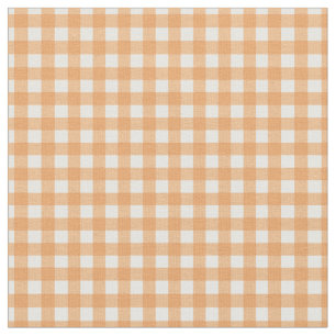 Tecido Bonito Peach Checou Gingham para Lids de latas dom