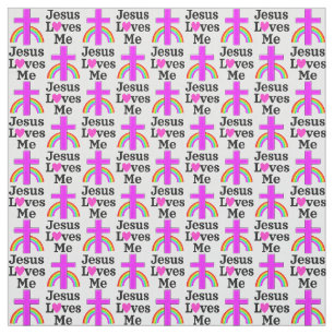 TECIDO BONITO PINK INSPIRANDO JESUS ME AMA