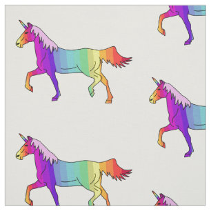 Tecido Bonito Rainbow Unicorn Pattern Girly