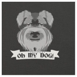 Tecido Bonito Schnauzer Oh Meu Cão