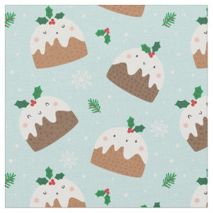 Tecido Bonitos casamentos de Natal em azul claro