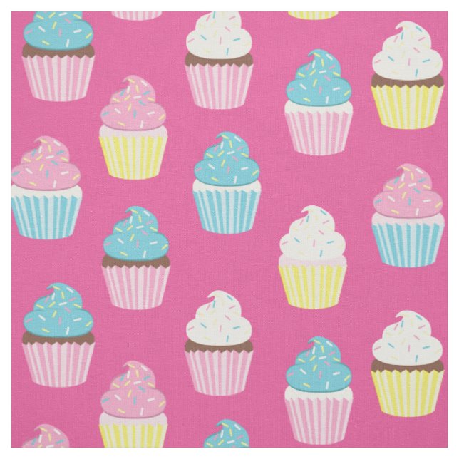 Tecido Bons Cupcakes Crianças Tratamentos De Padaria (Modelo)