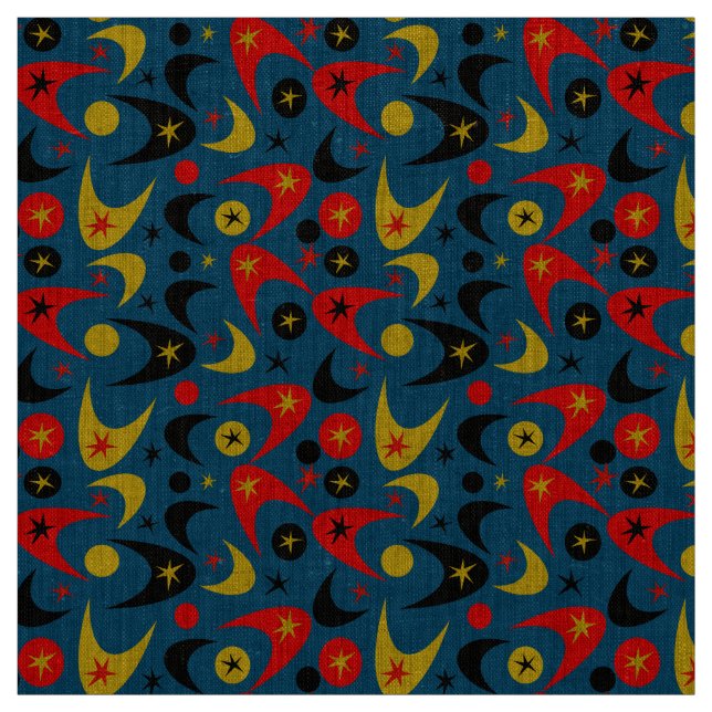 Tecido Boomerangs Retro (Modelo)