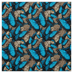 Tecido Borboleta azul de Morpho