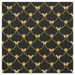 Tecido Borboleta Dourada Natural de Luxo Moderna