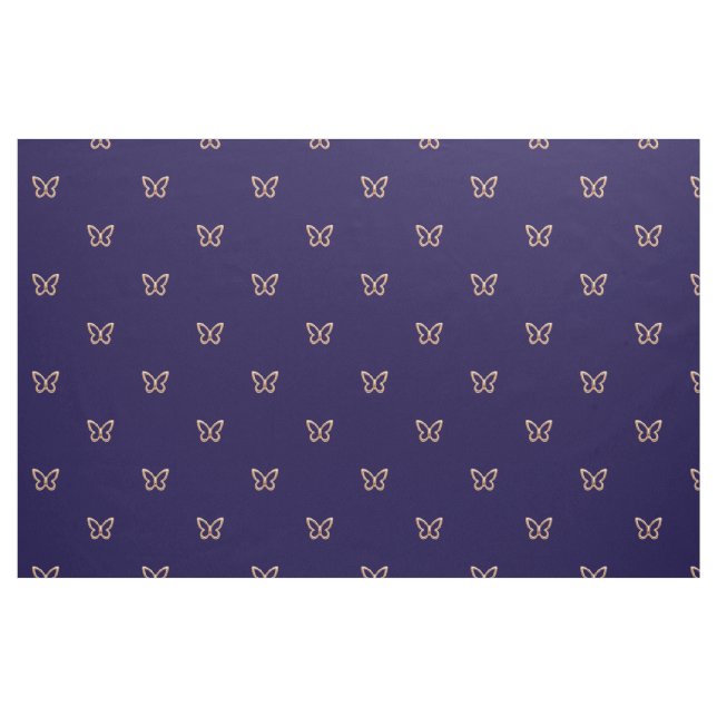 Tecido Borboleta Dourado Rosa (Fat Quarter)