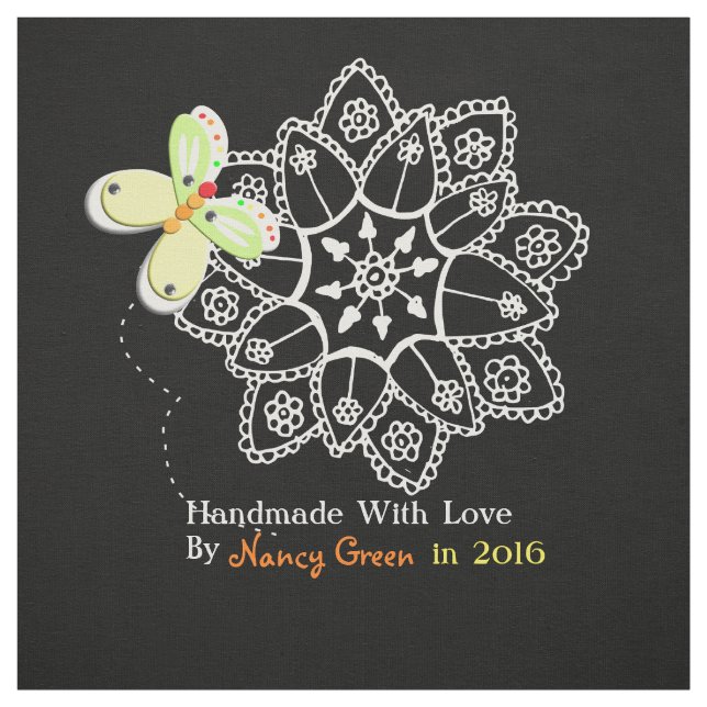 Tecido Borboleta E Rótulos Personalizados De Localidade (Modelo)