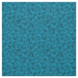 Tecido Borboleta Floral Natural Azul e Moderna