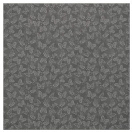 Tecido Borboleta Floral Natural de Prata Moderna de Luxo