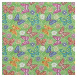 Tecido Borboleta Floral Natural Moderna de Luxo