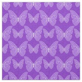 Tecido Borboleta Floral Natural Roxa Moderna de Luxo