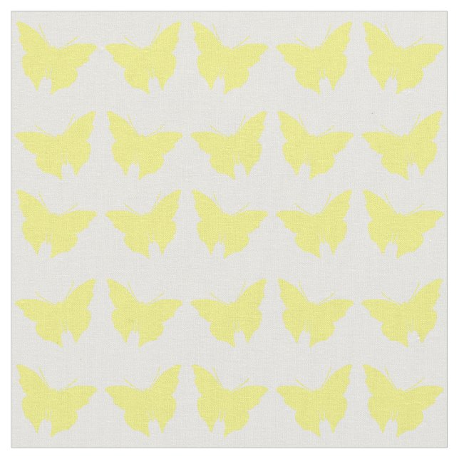 Tecido Borboletas de Mod Amarelo (Detalhe)