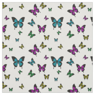 Tecido Borboletas multicoloridas, Borboleta de cauda supe
