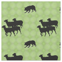 Borda Silhuetada Collie Herding Sheep