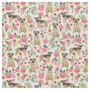 Tecido borda terrier dourado florins creme