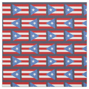 Tecido Bordas rasgadas: Bandeira de Puerto Rico