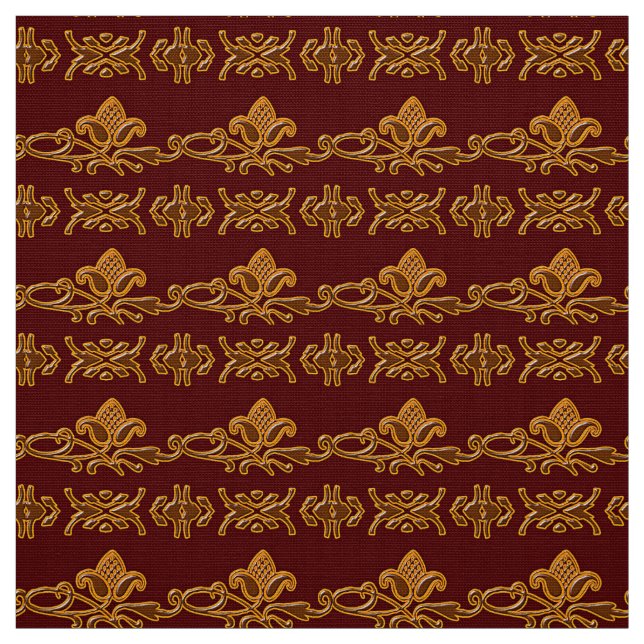 Tecido Borgonha barroco floral retro (Modelo)