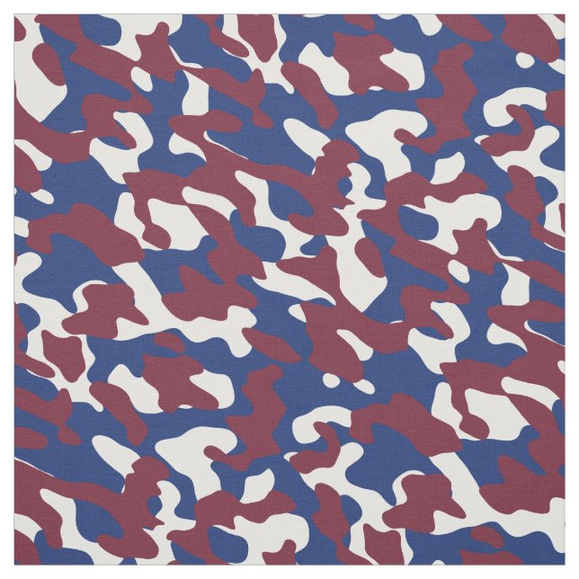 Tecido Borgonha, Camo Azul e Branco (Modelo)