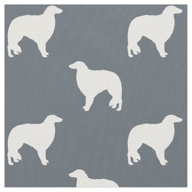 Tecido Borzoi Dog Breed Silhouettes (Detalhe)