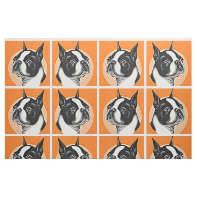Tecido Boston terrier (Fat Quarter)