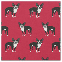 Boston Terrier dogs vermelho