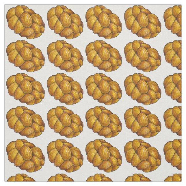 Tecido Braided Challah Bread Loaf Loaves Holiday (Modelo)