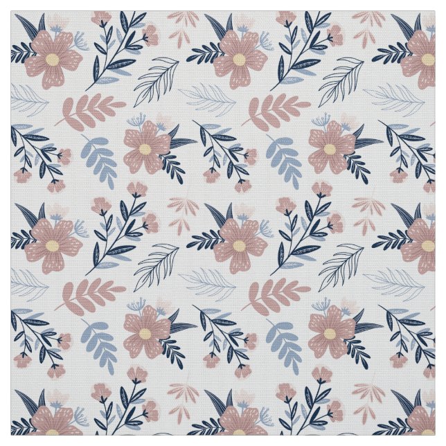 Tecido Branco Chic Floral Por Yard Fat Quarter (Modelo)