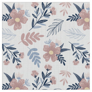 Tecido Branco Chic Floral Por Yard Fat Quarter