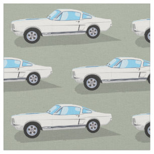 Tecido branco clássico do carro do músculo