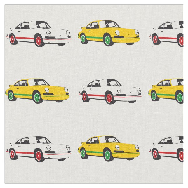 Tecido branco e amarelo clássico do carro de (Detalhe)