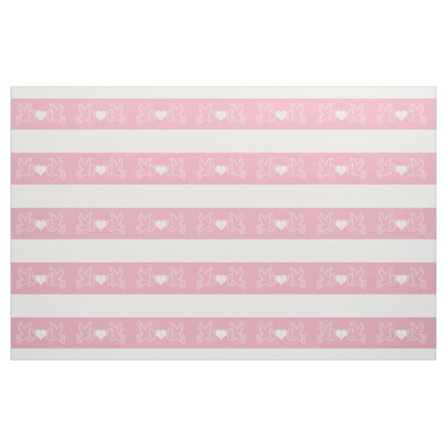 Tecido Branco mexicano do rosa dos pássaros do amor de (Jarda)