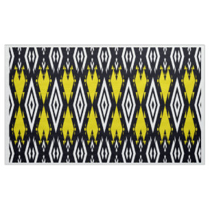 Tecido Branco-preto-amarelo