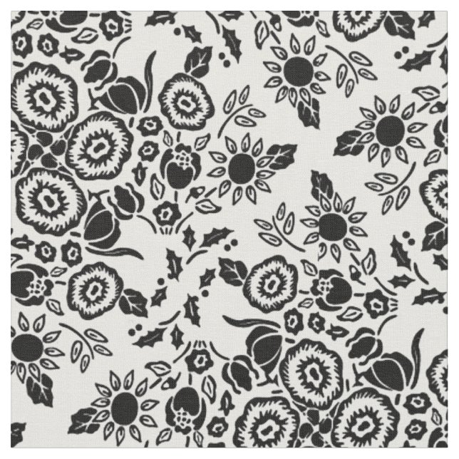 Tecido branco preto-Damasco (Detalhe)