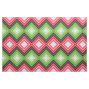 Tecido Branco Rosa Vermelho E Verde