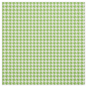 Tecido branco verde do teste padrão de Houndstoot