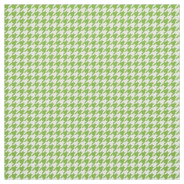 Tecido branco verde do teste padrão de Houndstooth (Modelo)