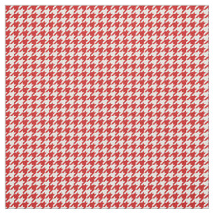 Tecido branco vermelho do teste padrão de