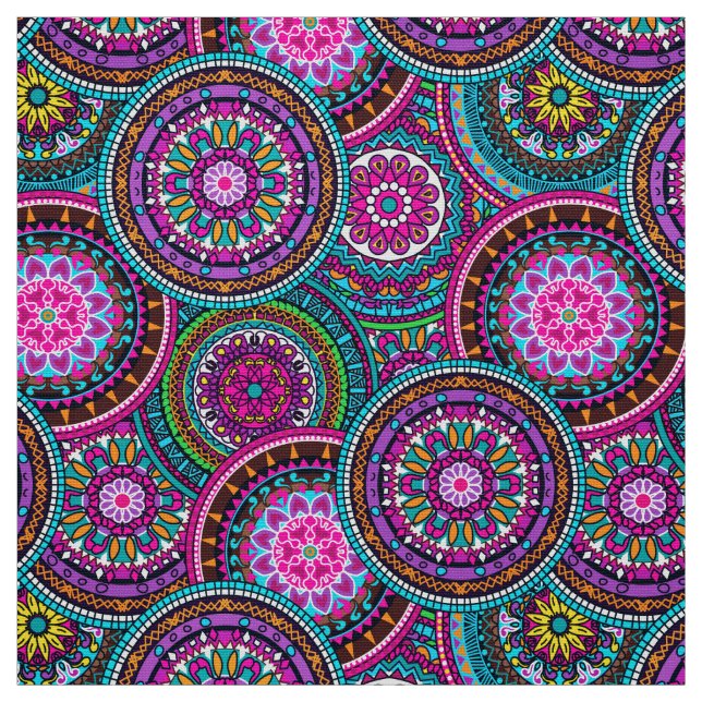 Tecido Bright Bohemian Boho Hippy Chic Patterno (Modelo)