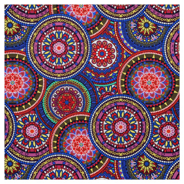 Tecido Bright Bohemian Boho Hippy Chic Patterno (Modelo)