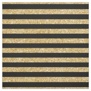 Tecido Brilho Dourado elegante e teste padrão preto da