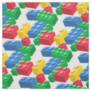 Tecido Brinquedos com tijolos coloridos