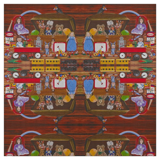 Tecido Brinquedos no sótão (Modelo)