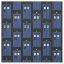 Tecido britânico azul da caixa de polícia para o