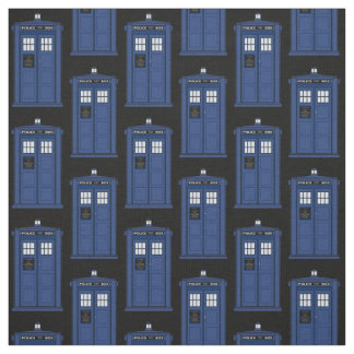 Tecido britânico azul da caixa de polícia para o