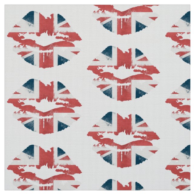 Tecido britânico dos lábios da bandeira (Modelo)