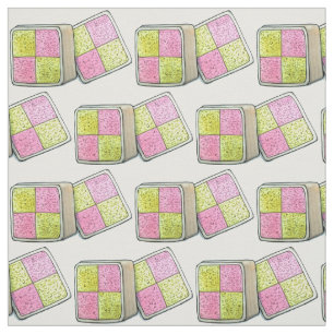Tecido British Battenberg Marzipan Sponge Cake UK Comida