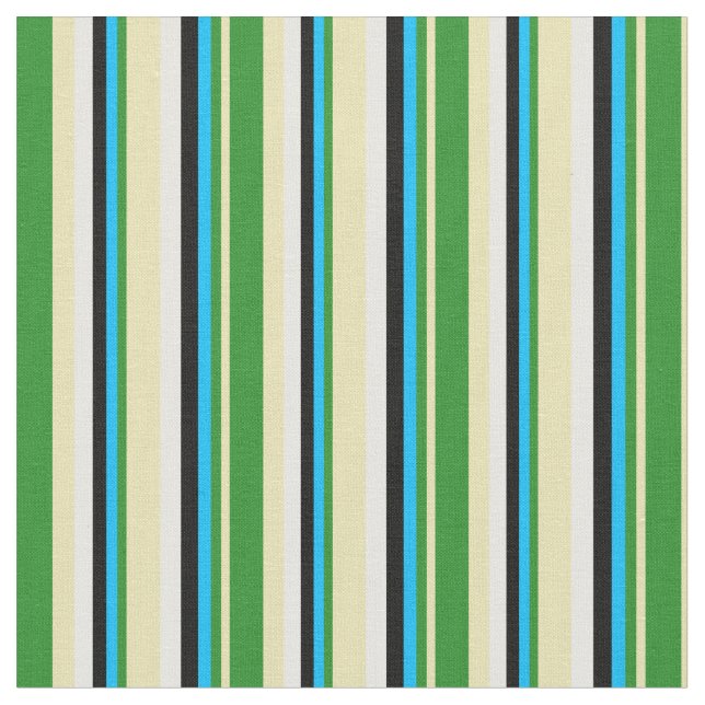 Tecido Bronzeado, verde-floresta, azul-céu profundo, pret (Detalhe)
