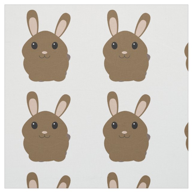 Tecido Brown Cartoon Bunny (Modelo)